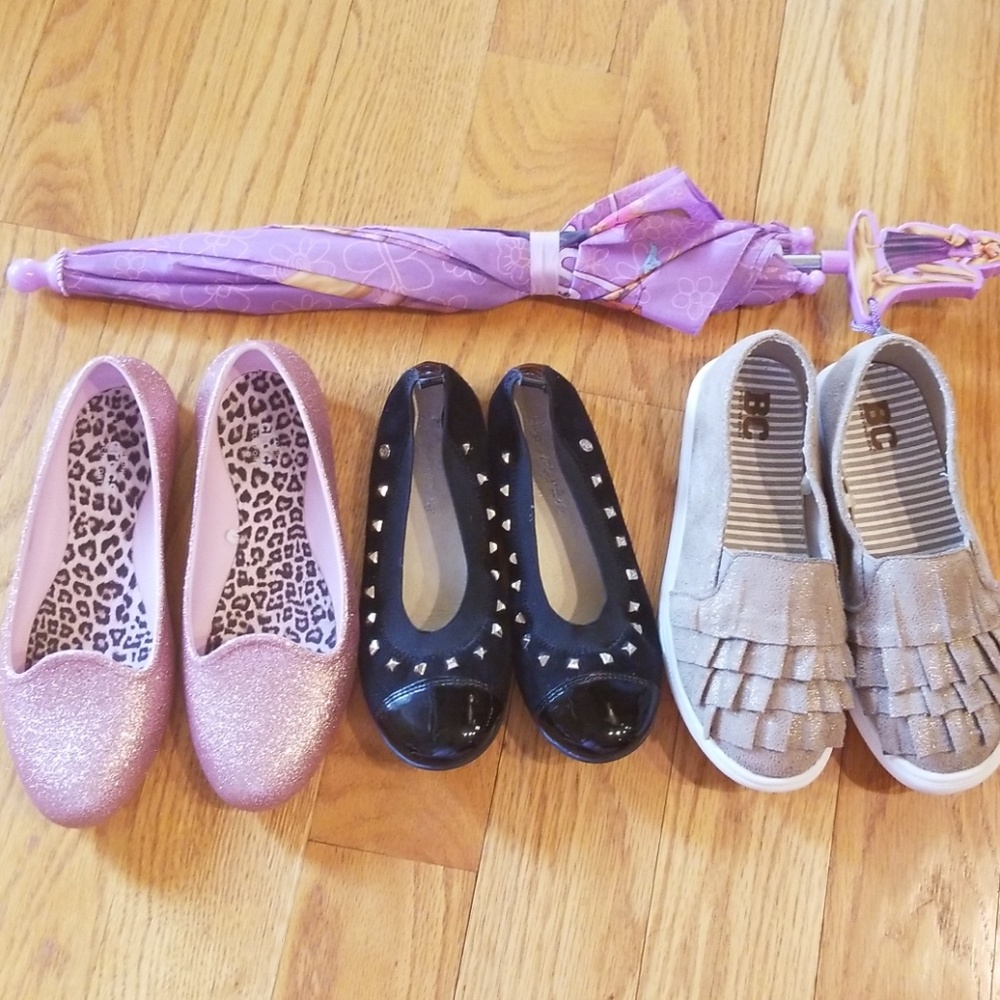 Shoes size 2 crocs and high end flats!